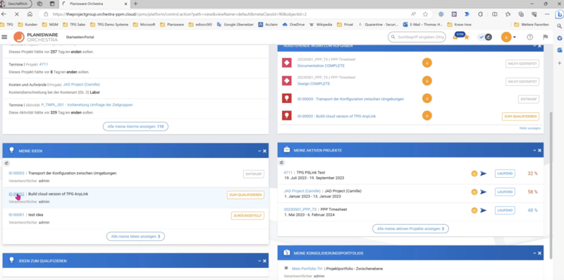 Ideenmanagement-Prozess zur Auswahl von Projekten 