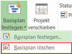 MS Project Basisplan löschen