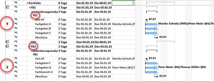 Multiprojektmanagement ohne Microsoft Project Server