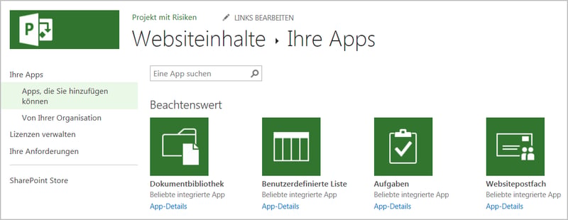 SharePoint Aufgabenlisten synchronisieren in MS Project 