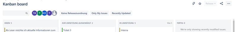 Projektmanagement mit Jira - Kanban-Board