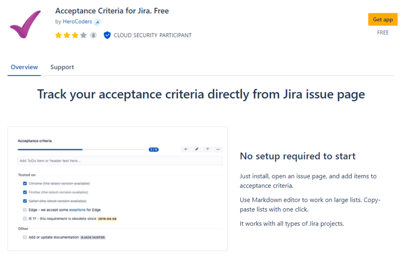 To-do Plugin für Akzeptanzkriterien in Jira