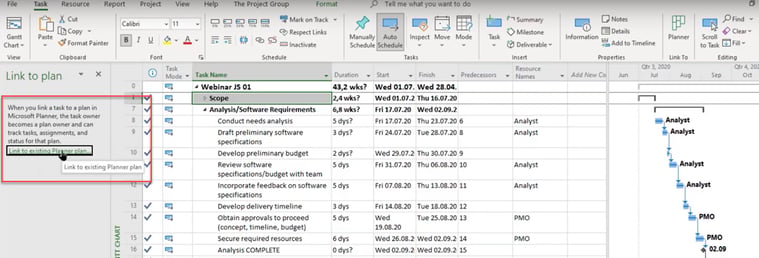 Planner Pläne: Microsoft Planner Integration mit Project Online 