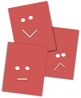 Des cartes « Smiley » peuvent être utiles quand on parle d’émotions