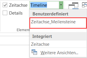 Mehrere Zeitachsen Microsoft Project