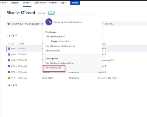 Jira agiles / klassisches Projektmanagement - E-Mail-Hinweise