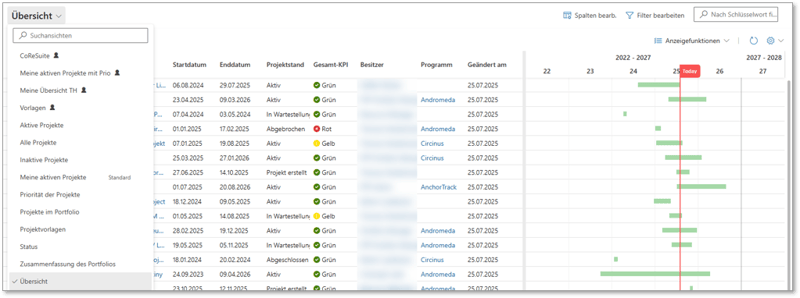 Projektliste TPG ProjectPowerPack